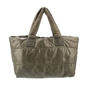 Chanel puffer tote bag, silver hardware authentic